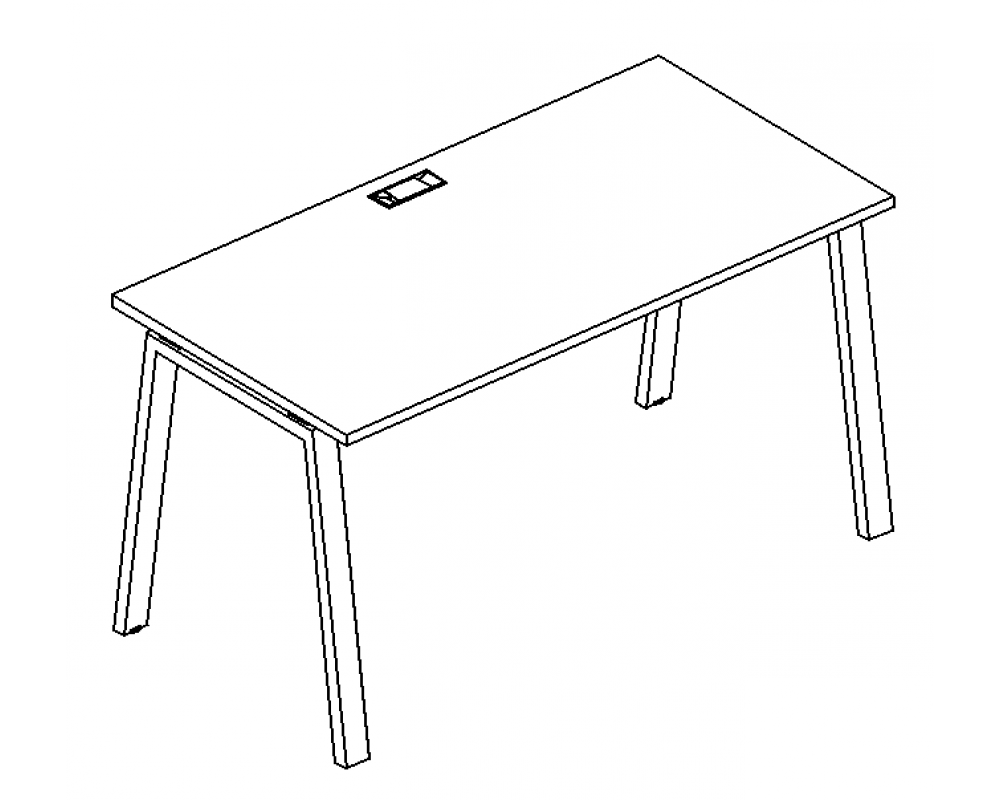 Стол письменный на металлокаркасе TRE 160x70x75 A4.PRO
