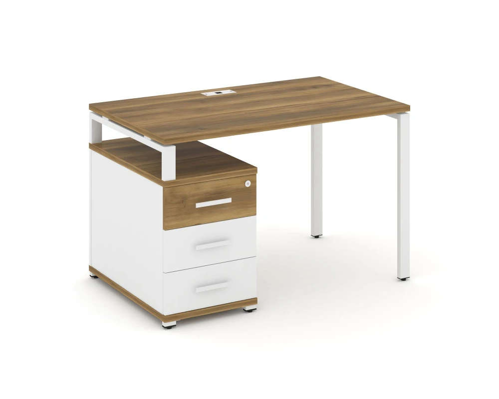 Стол письменный с 1 опорной тумбой CN.SP-302 W 1180/1546x720x750 Концепт / Concept