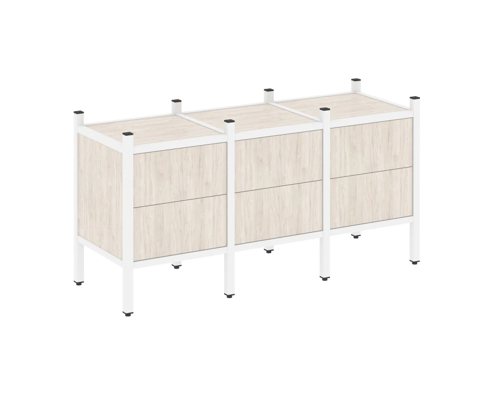 Прямой стеллаж L-06 1278x446x636 Лофт / Loft