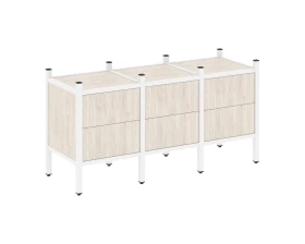 Прямой стеллаж L-06 1278x446x636 Лофт / Loft images