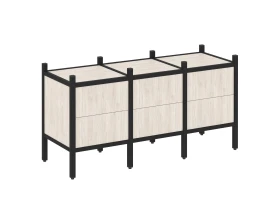 Прямой стеллаж L-06 1278x446x636 Лофт / Loft images