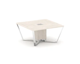 Стол переговорный квадратный ЛДСП/нерж. сталь 1600x1600x750 Стил Мит / Steel Meet images