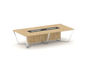 Стол переговорный прямоугольный ЛДСП/нерж. сталь/МДФ 3200x1600x750 Стил Мит / Steel Meet images