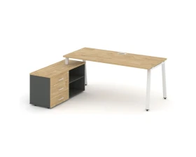 Стол письменный с греденцией левой на А-образном каркасе 1780x1580x750 Стайл Проджект Директ / Style Project Direct images