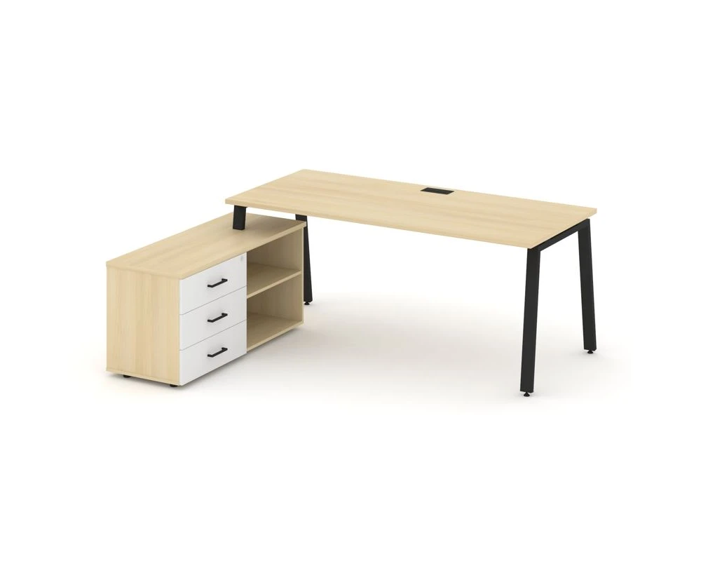 Стол письменный с греденцией левой на А-образном каркасе 1780x1580x750 Стайл Проджект Директ / Style Project Direct