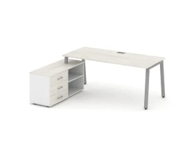 Стол письменный с греденцией левой на А-образном каркасе 1780x1580x750 Стайл Проджект Директ / Style Project Direct images