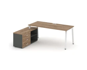 Стол письменный с греденцией левой на А-образном каркасе 1780x1580x750 Стайл Проджект Директ / Style Project Direct images