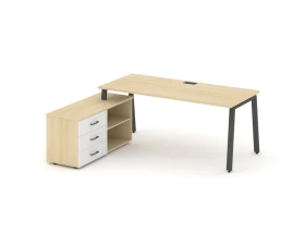 Стол письменный с греденцией левой на А-образном каркасе 1780x1580x750 Стайл Проджект Директ / Style Project Direct images