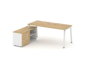 Стол письменный с греденцией левой на А-образном каркасе 1780x1580x750 Стайл Проджект Директ / Style Project Direct images