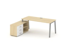 Стол письменный с греденцией левой на А-образном каркасе 1780x1580x750 Стайл Проджект Директ / Style Project Direct images