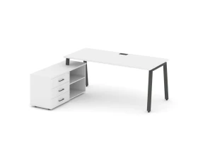 Стол письменный с греденцией левой на А-образном каркасе 1780x1580x750 Стайл Проджект Директ / Style Project Direct images