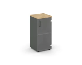 Шкаф низкий узкий правый прозр. стекло 400x400x833 Стайл Проджект / Style Project images