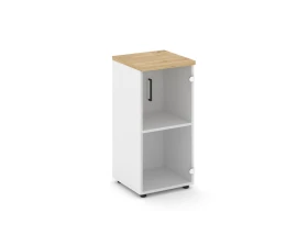 Шкаф низкий узкий правый прозр. стекло 400x400x833 Стайл Проджект / Style Project images