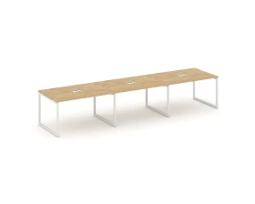 Стол переговорный на О-образном каркасе 40 мм с лючком 4410x980x750 Стайл Проджект / Style Project images