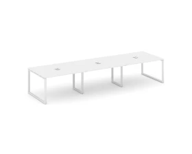 Стол переговорный на О-образном каркасе 60 мм с лючком 4410x1180x750 Стайл Проджект / Style Project images