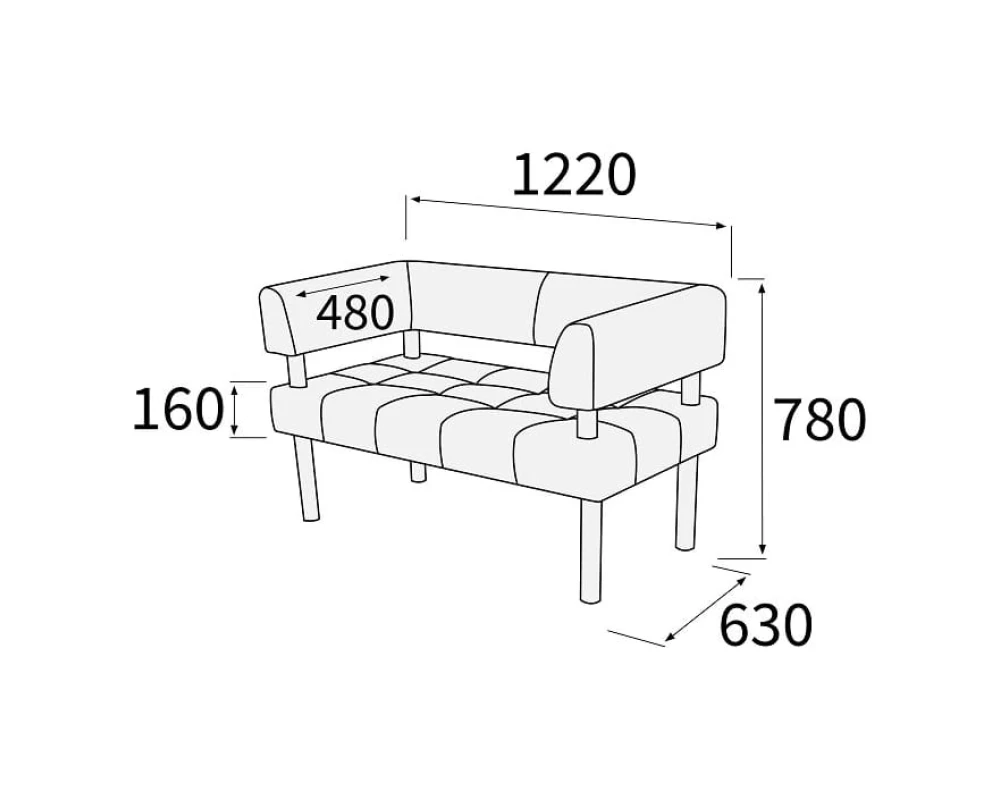 Диван 2-х местный Спринт