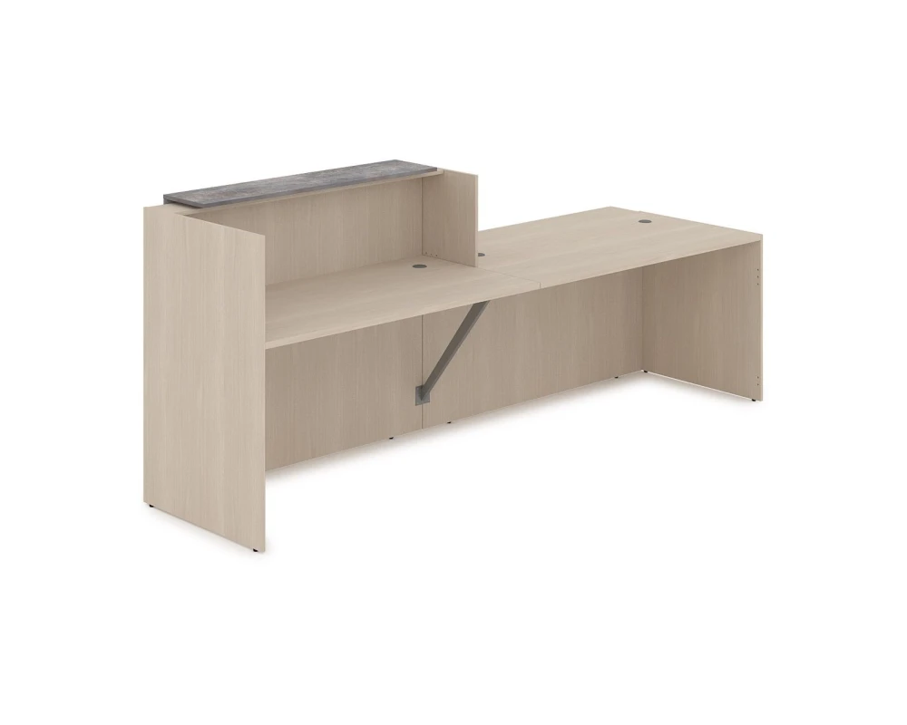 Комплект Ресепшн с фартуком ЛДСП (2832*901*1161) (с подсветкой) 1КРС-ДС.007.1 ЛАУНЖ / LOUNGE