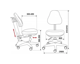 Кресло Бюрократ KD-2/PK/Hearts-Pk images