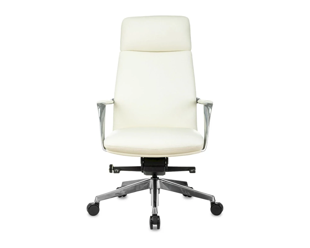 Кресло Бюрократ ВЕГА / VEGA Натуральная кожа, Белый