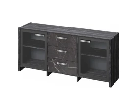 Тумба с 2 дверьми в алюминевом профиле и 3 ящиками Фестус / Festus images