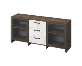 Тумба с 2 дверьми в алюминевом профиле и 3 ящиками Фестус / Festus images