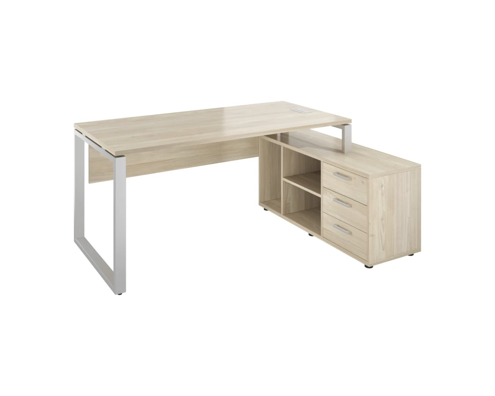 Стол на м/к опорная тумба справа (1780х1235х760) Атлон