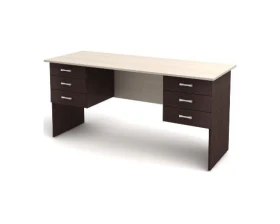 Стол 2-тумбовый 6 ящиков (1600х600х750) СК28 Канц images